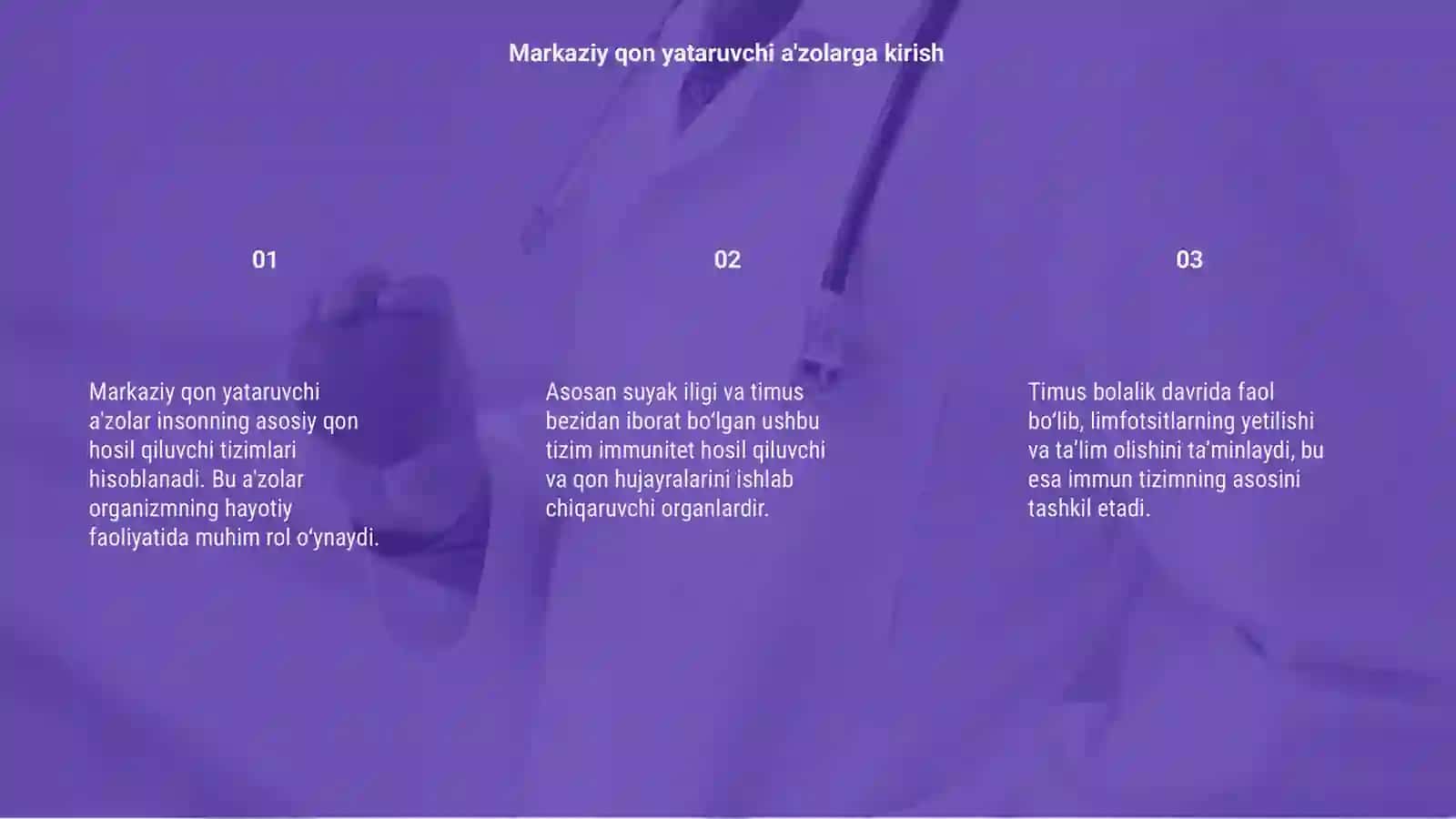 Markaziy va periferik qon yataruvchi va immun azolari 3