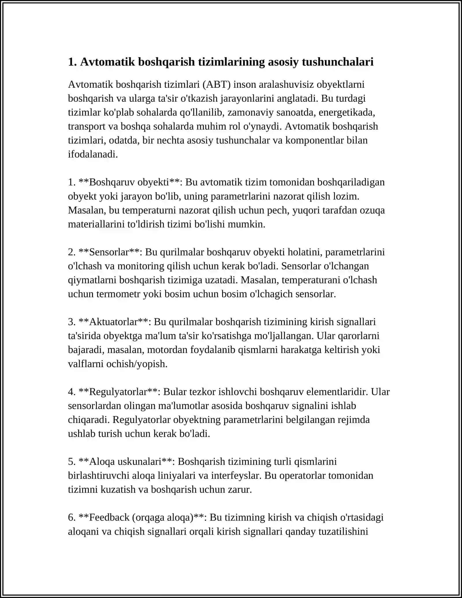 AVTOMATIK BOWQARISH SISTEMALARINI KORREKTSIYALASH 3