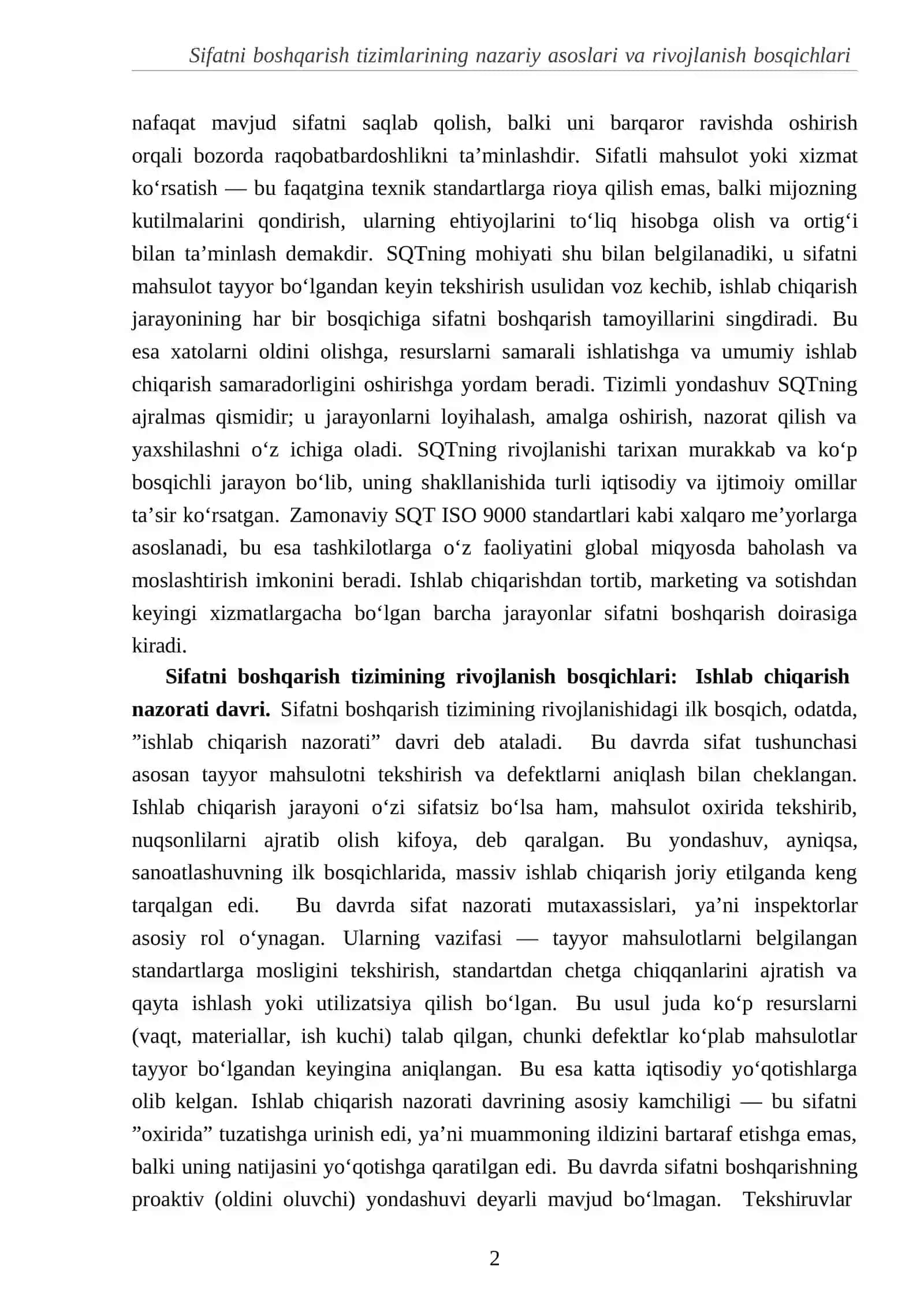 ””Sifatni boshqarish tizimi” to’g’risida umumiy ma’lumotlar” 3