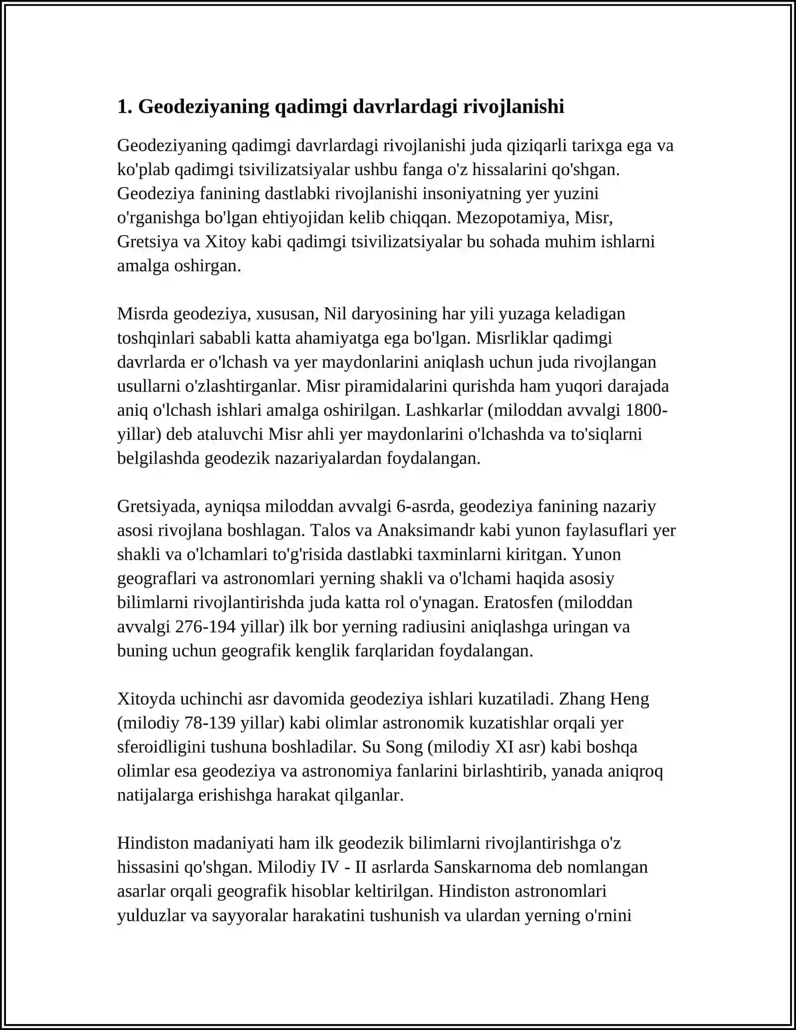 GEODEZIYANI RIVOJLANISH TARIXI 3
