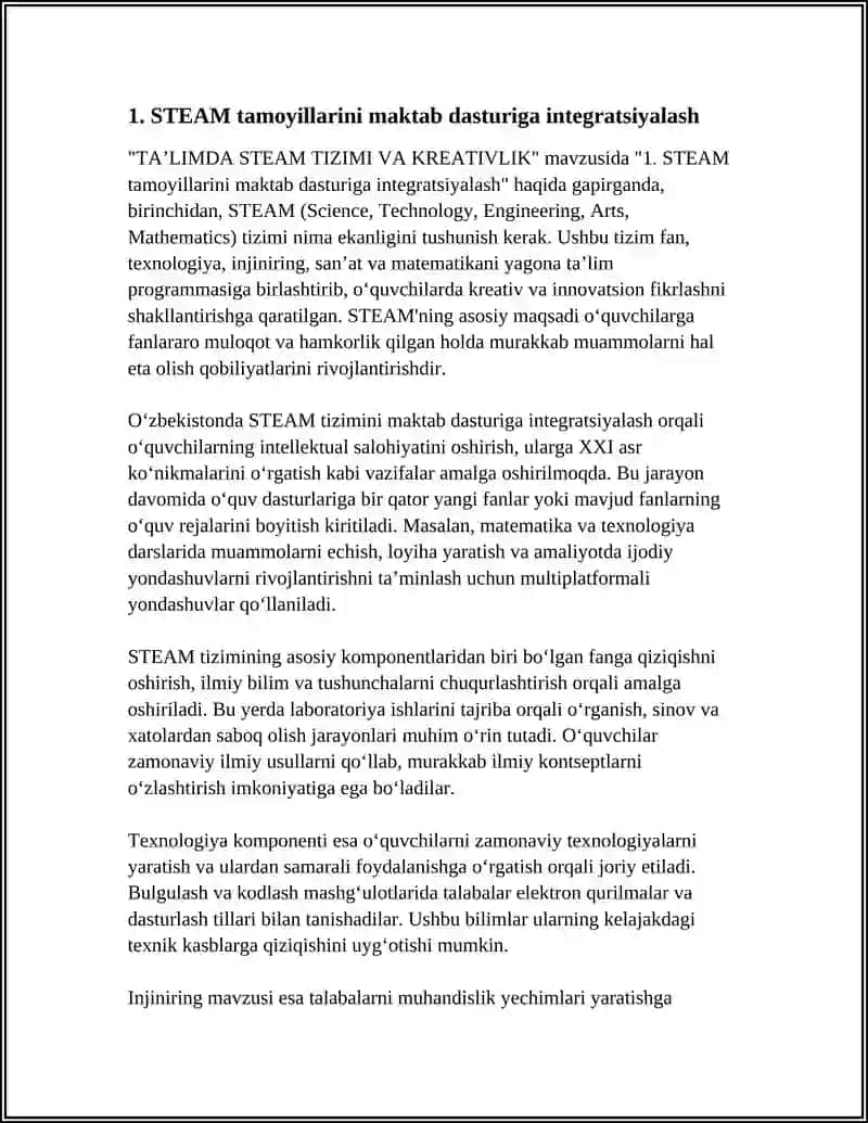 TAʼLIMDA STEAM TIZIMI VA KREATIVLIK 3