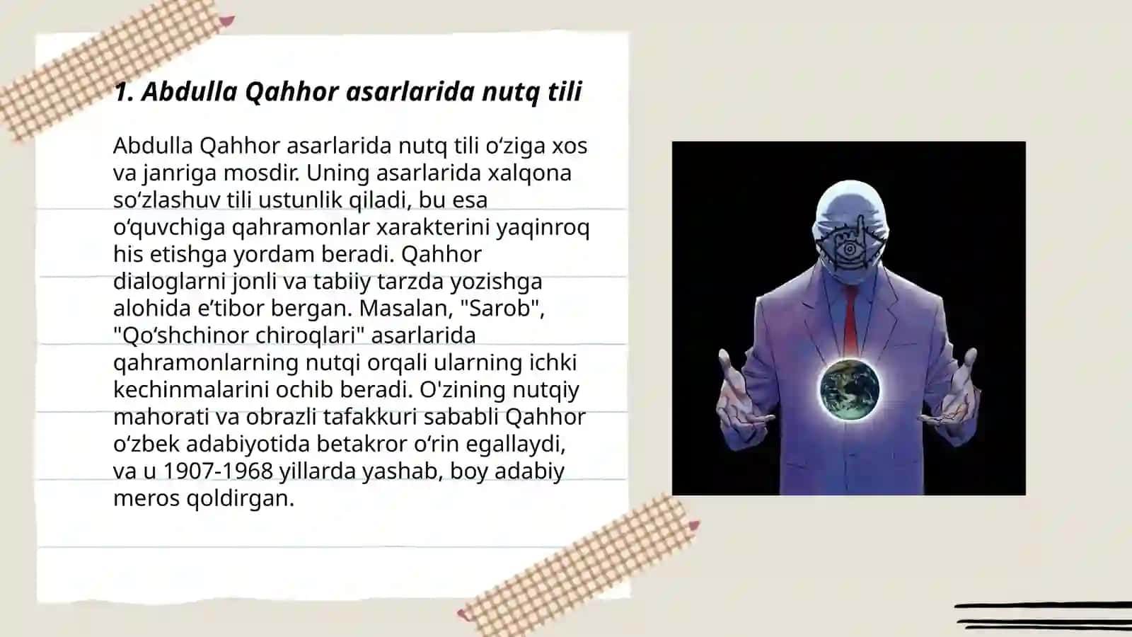 Abdulla Qahhor asarlarida nutq tòg'riligi 3