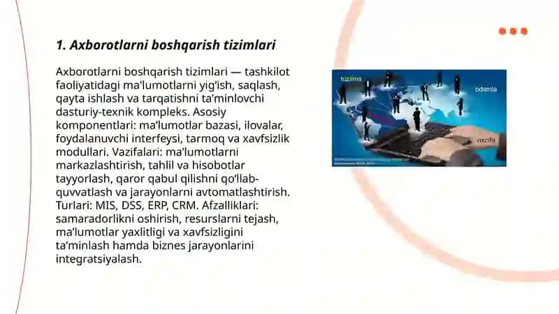 Axborotlarni boshqarish texnologiyasi 3