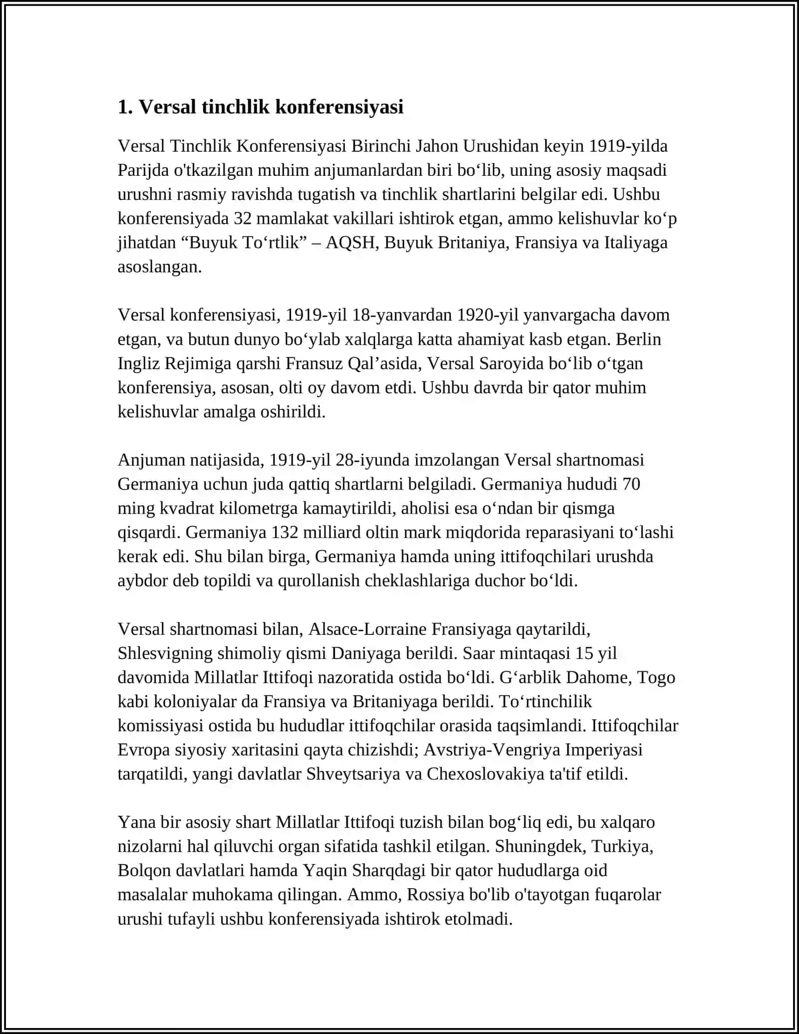 Versal Tinchlik Konferensiyasi 3