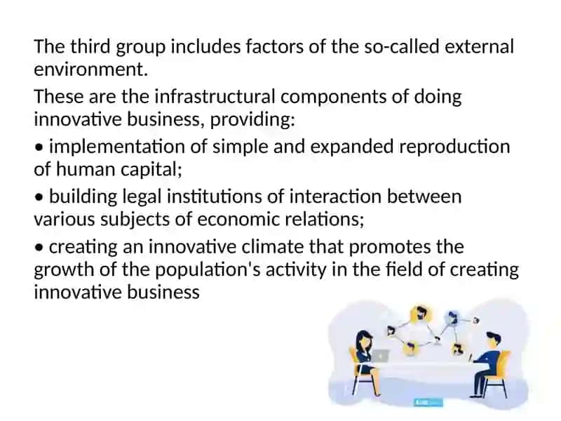 Factors of Human Resources in Innovative Business 3
