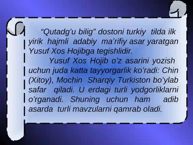 “Qutadg’u bilig” – didaktik doston 3