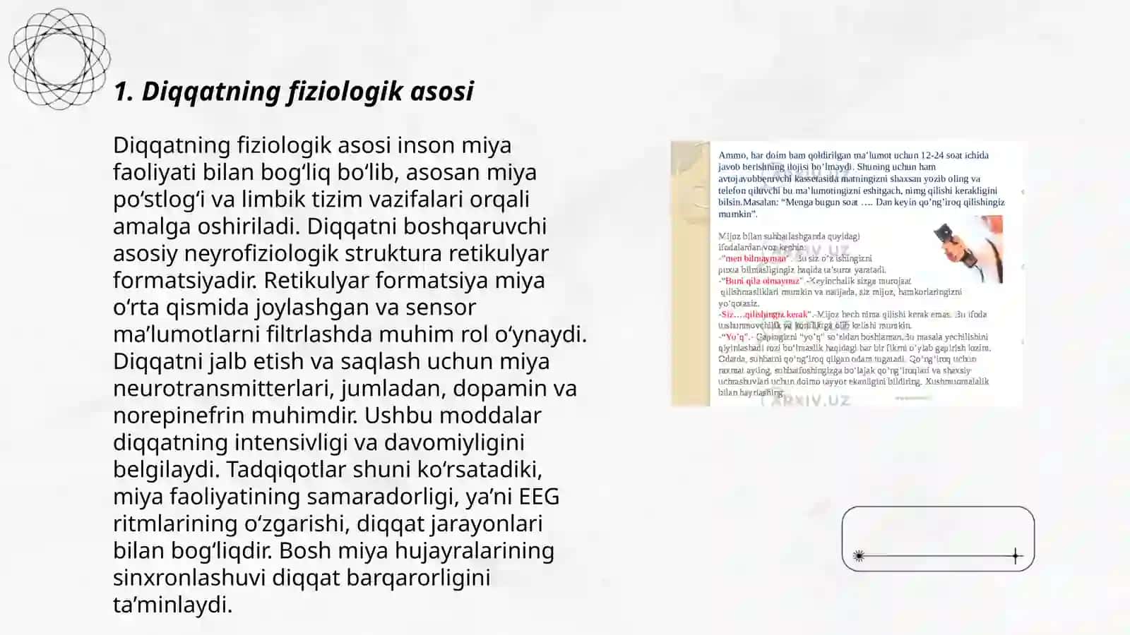 Diqqat haqida tushunchasi 3