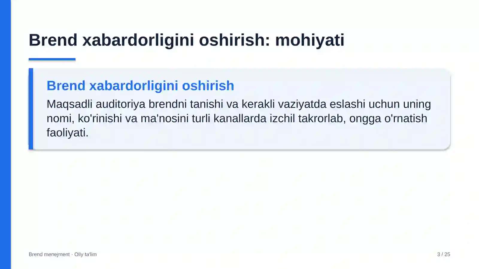 Elektr ta'minoti korxonalarida brend xabardorligini oshirish 3