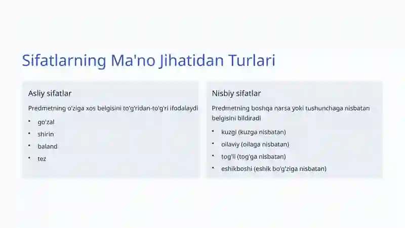 Sifat Darajalari: O'zbek Tilida Sifatning Uch Qirrosi 3
