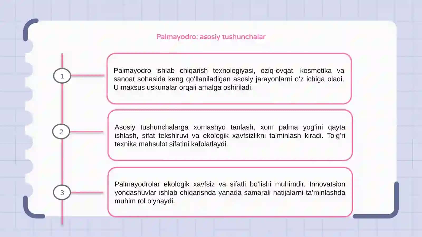 Palmayodro ishlab chiqarish texnologiyasi 3