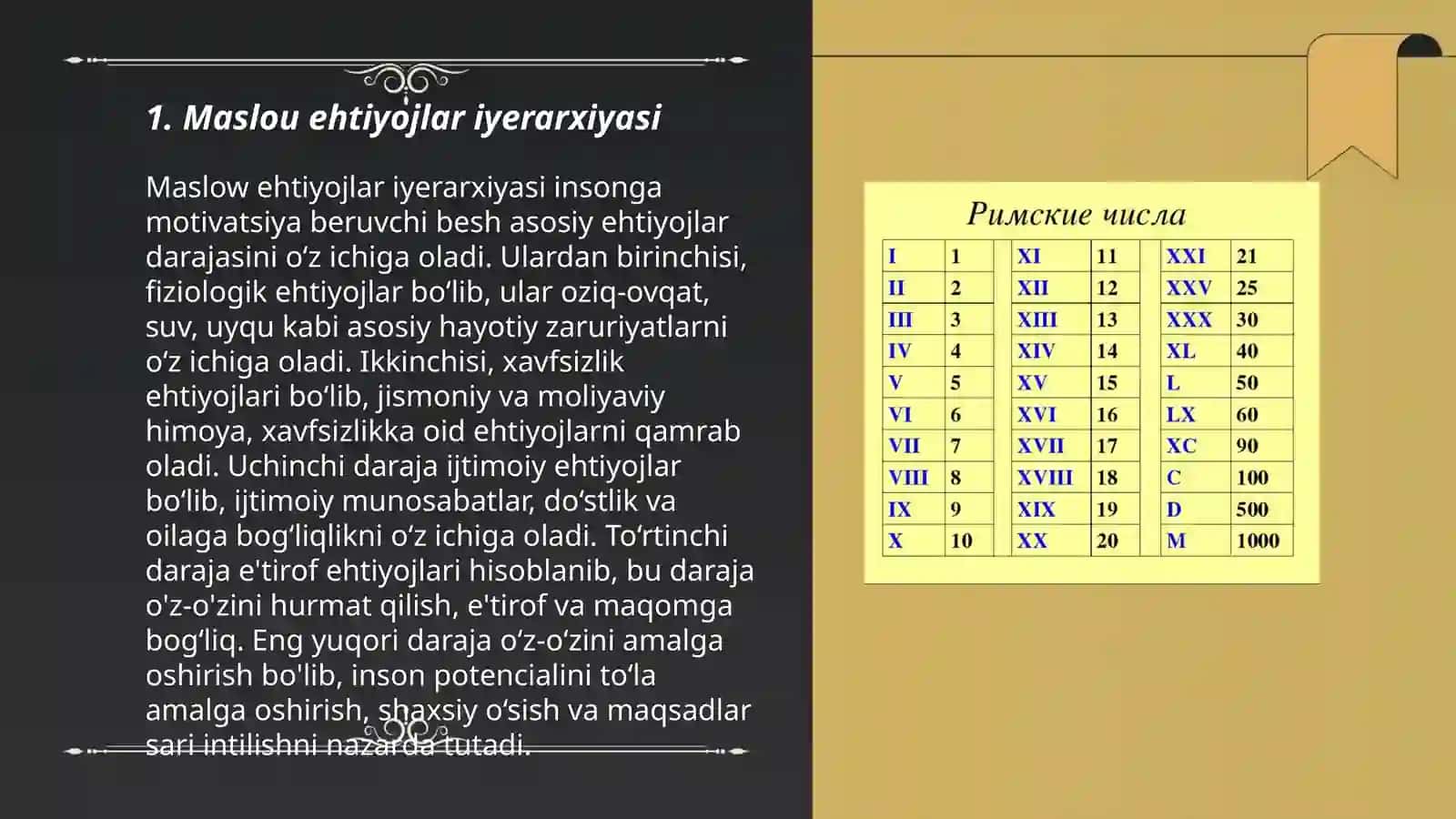 Maslou ehtiyojlar iyerarxiyasi 3