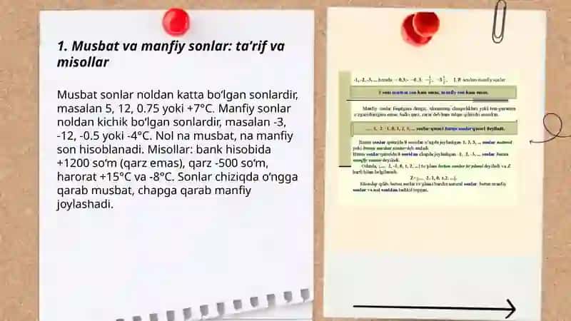 Musbat va manfiy sonlar 3