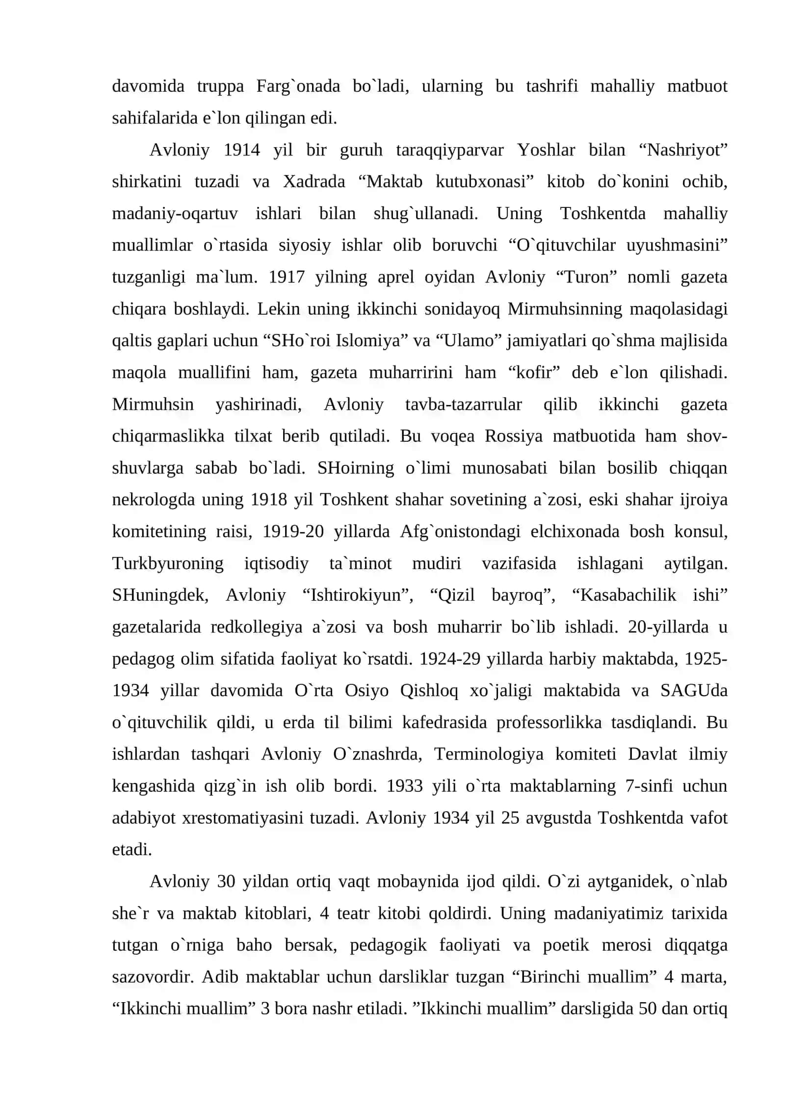 ABDULLA AVLONIYNING MA'RIFATPARFARLIK RUHIDAGI ASARLARI 3