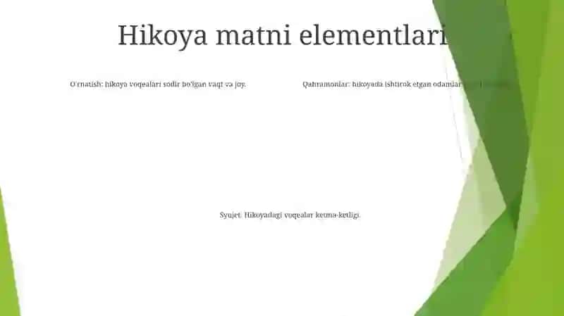 Hikoya Matni Tahlili 3