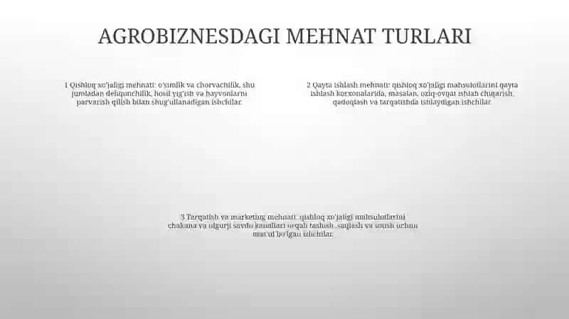 Agrobiznes Korxonalarida Mehnat Unimi 3
