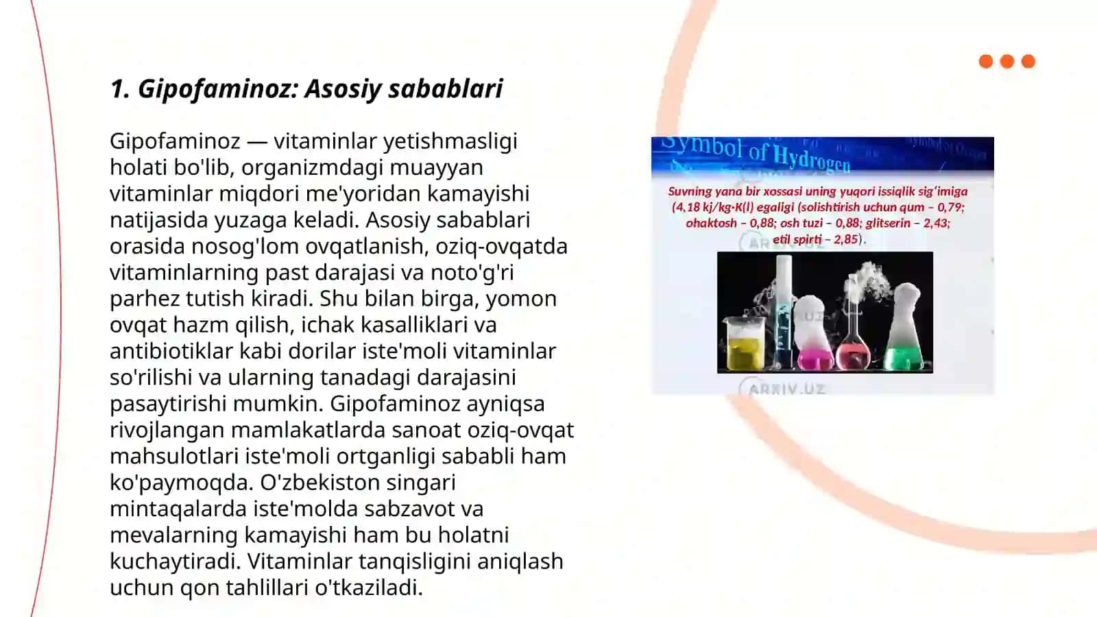 Gipofaminoz va Gipervitaminoz 3