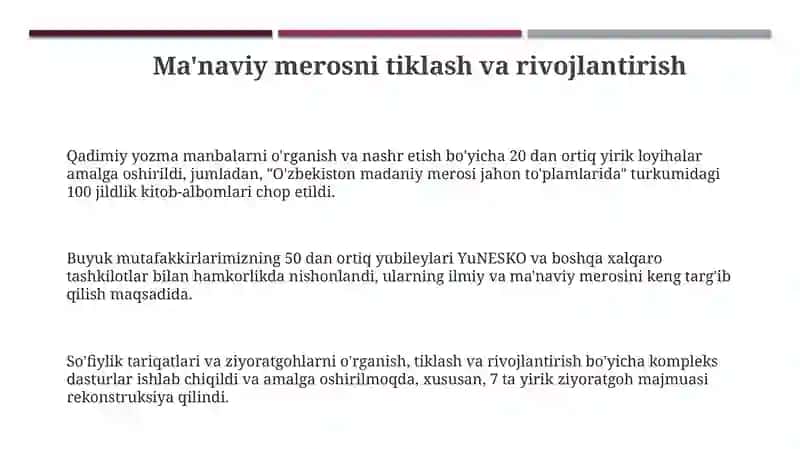 Ma'naviy merosni tiklash va rivojlantirish 3
