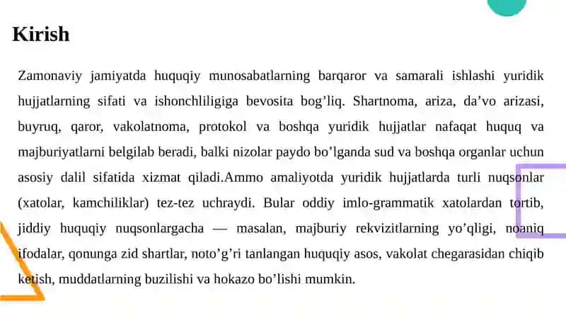 Yuridikh ujjatdagi nuqsonlar va ularning oldini olish yo’llari 3