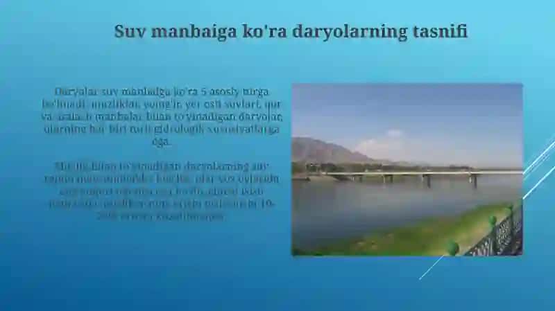 Daryolarning to'yinish manbalari bo'yicha tasnifi 3