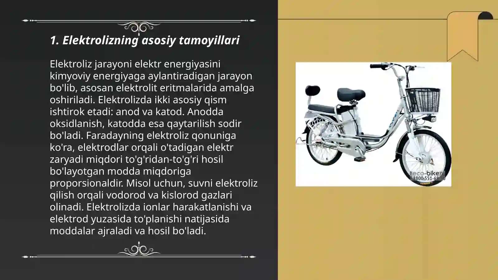Elektroiz. Balqima ha'm eritpe elektrolizi 3