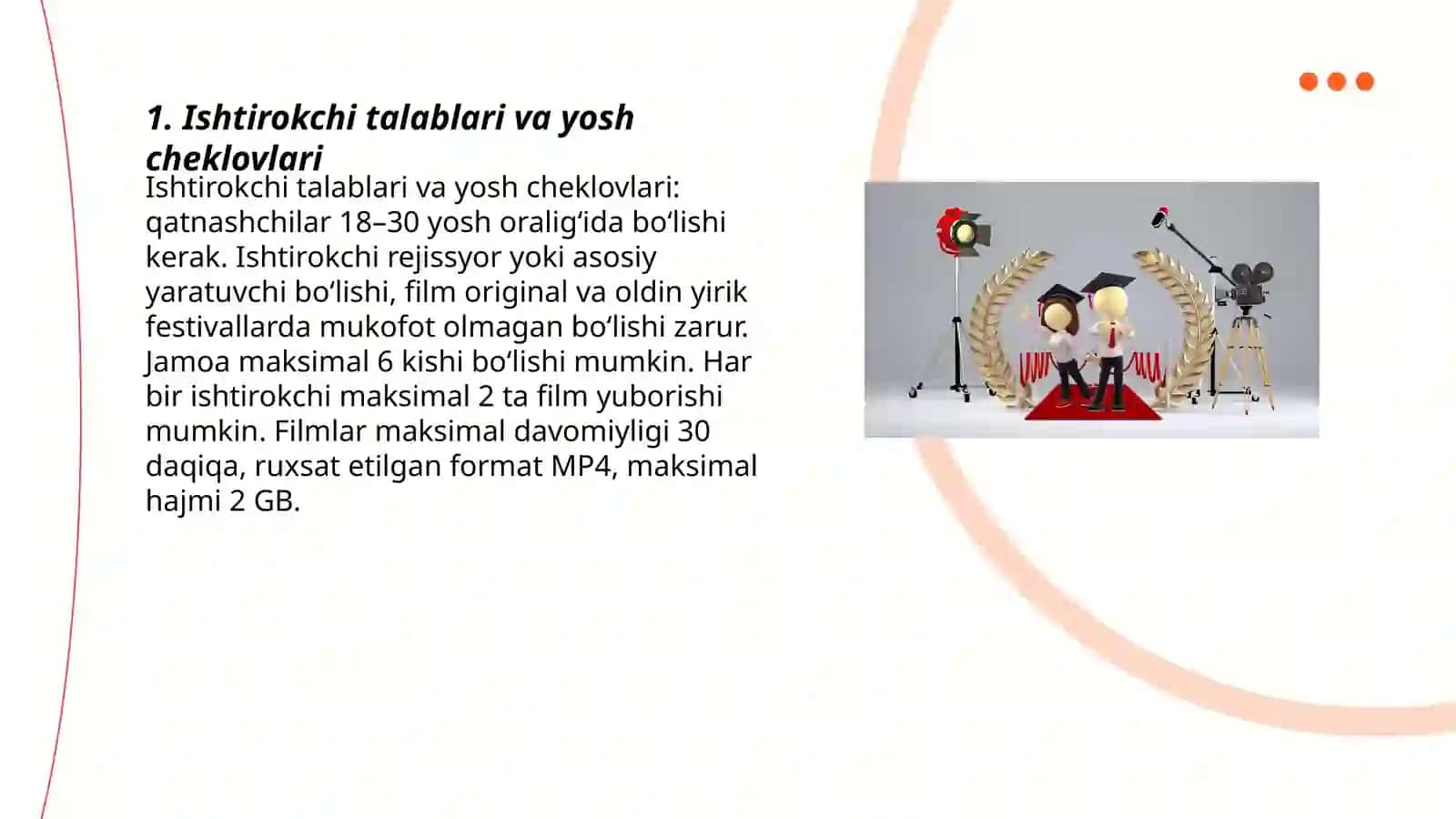 Young filmmakers competition Shonazarova Zilola 3