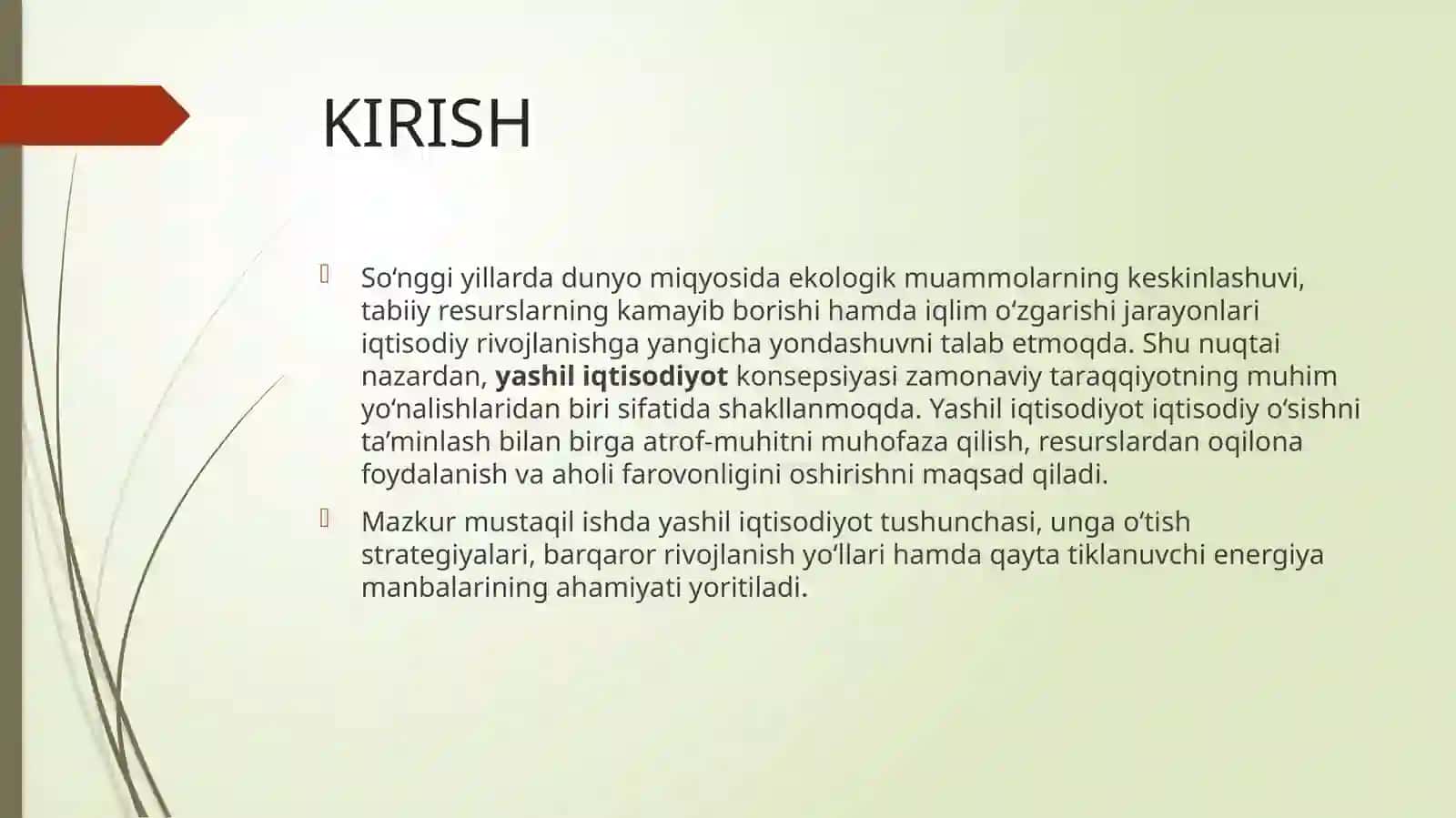 Yashil Iqtisodiyot 3