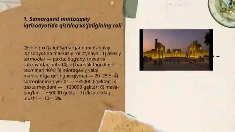 Samarqand mintaqaviy iqtisodyoti 3