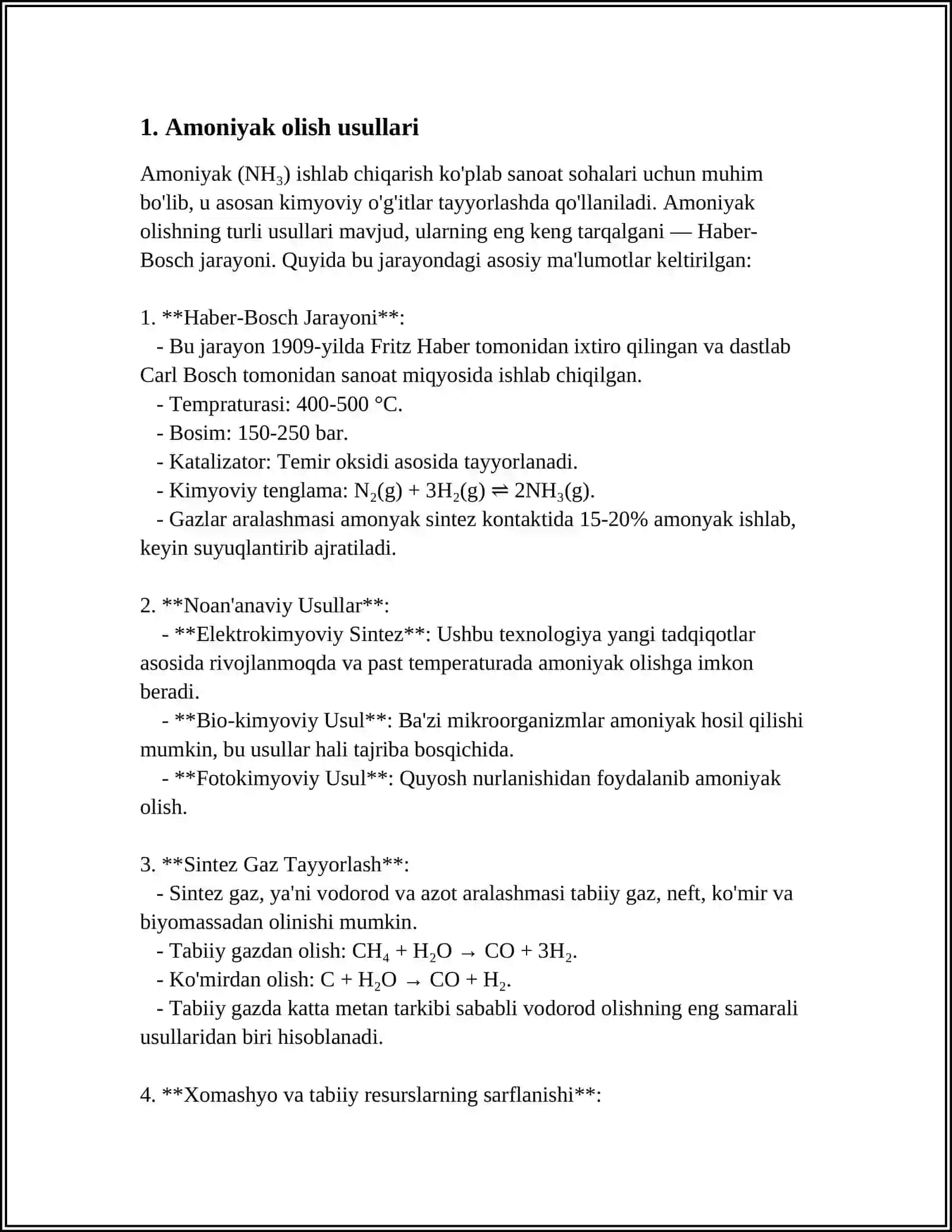 AMMIAK ISHLAB CHIQARISH VA XOSSALARI 3