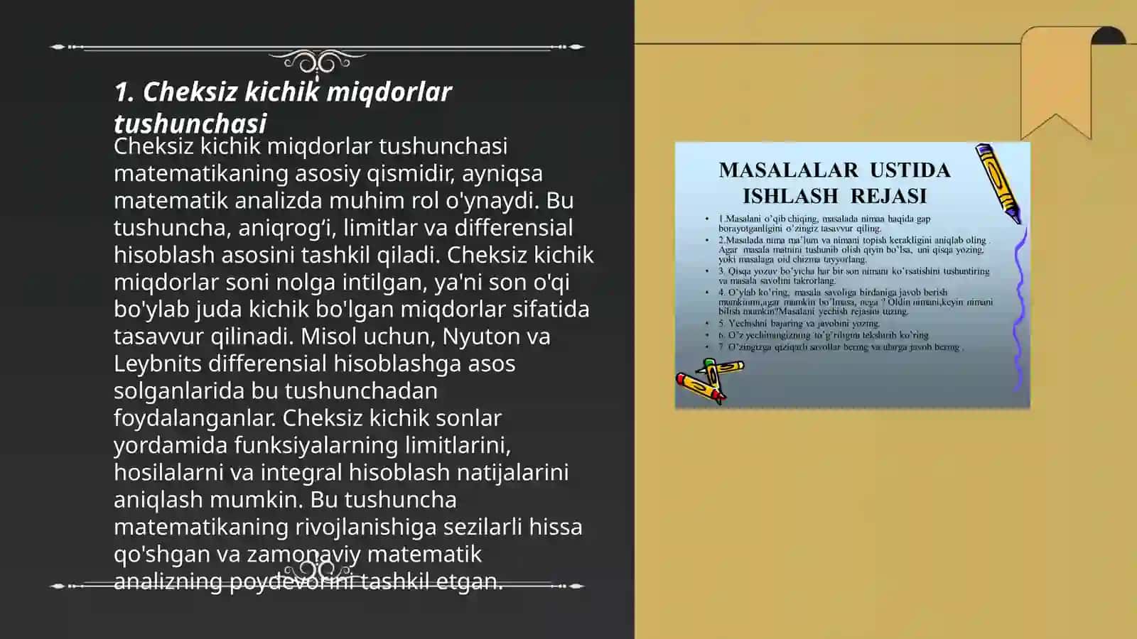 Cheksiz kichik miqdorlar 3