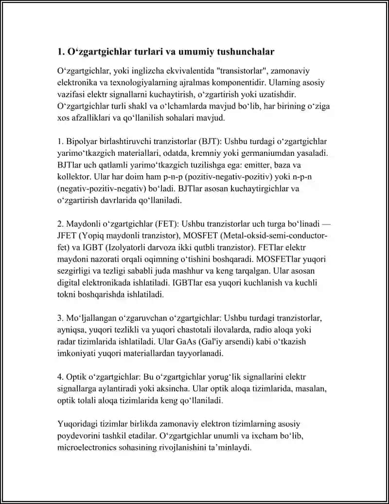ELEKTRON QURILMALARDA O'ZGARTIRGICHLAR 3