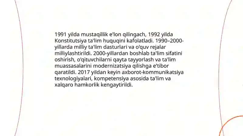 O’zbekiston mustaqilligi va ta’lim-tarbiyaga yangicha yondashuv 3