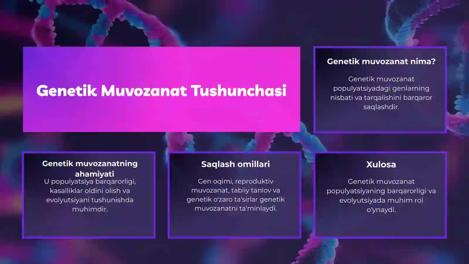 Populyatsiyaning genetik muvozonati 3