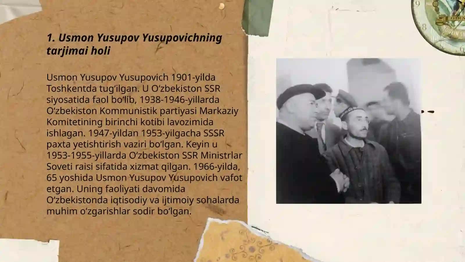 Usmon Yusupov Yusupovichning tarjimai holi 3