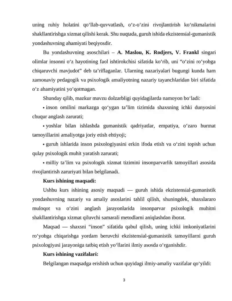 Guruh ishida ekzistensial-gumanistik yondashuv 3