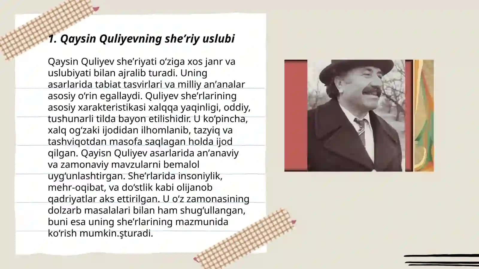 Qaysin Quliyev sheʼrlari tahlili 3