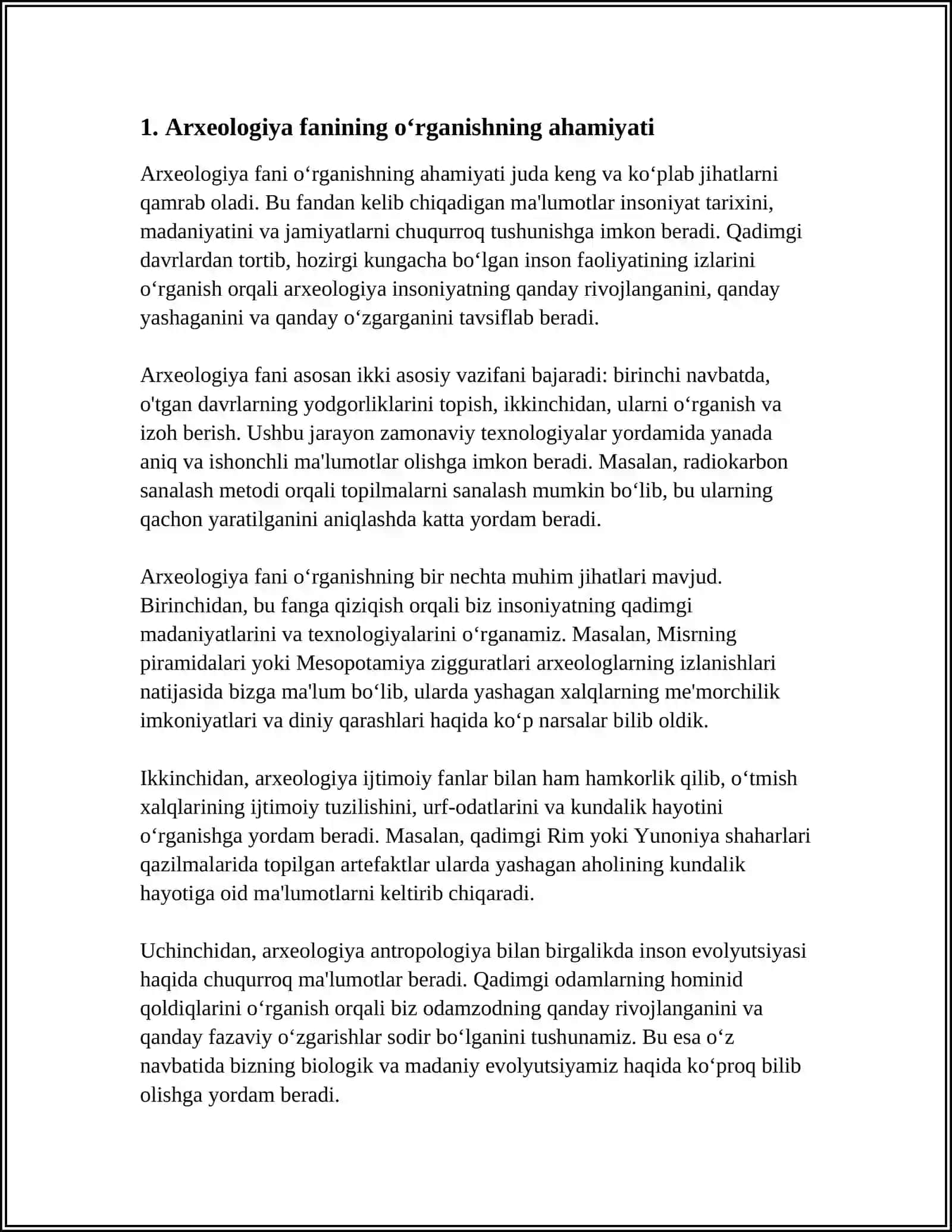 ARXEOLOGIYA FANINI O'RGANISHNING AXAMIYATI 3