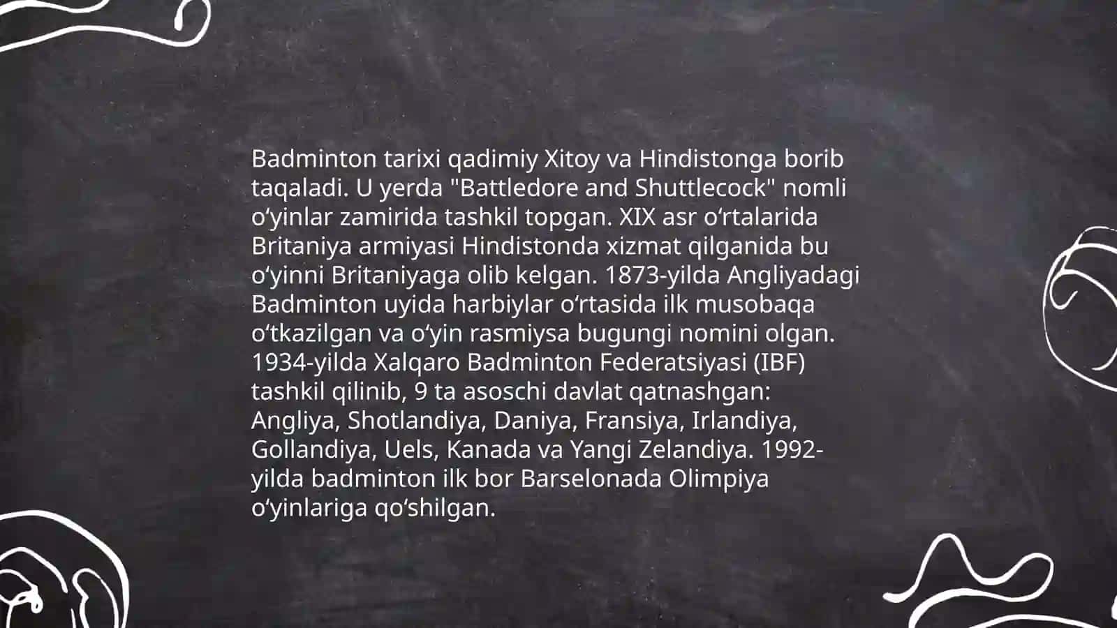 Badminton haqida maʼlumot 3