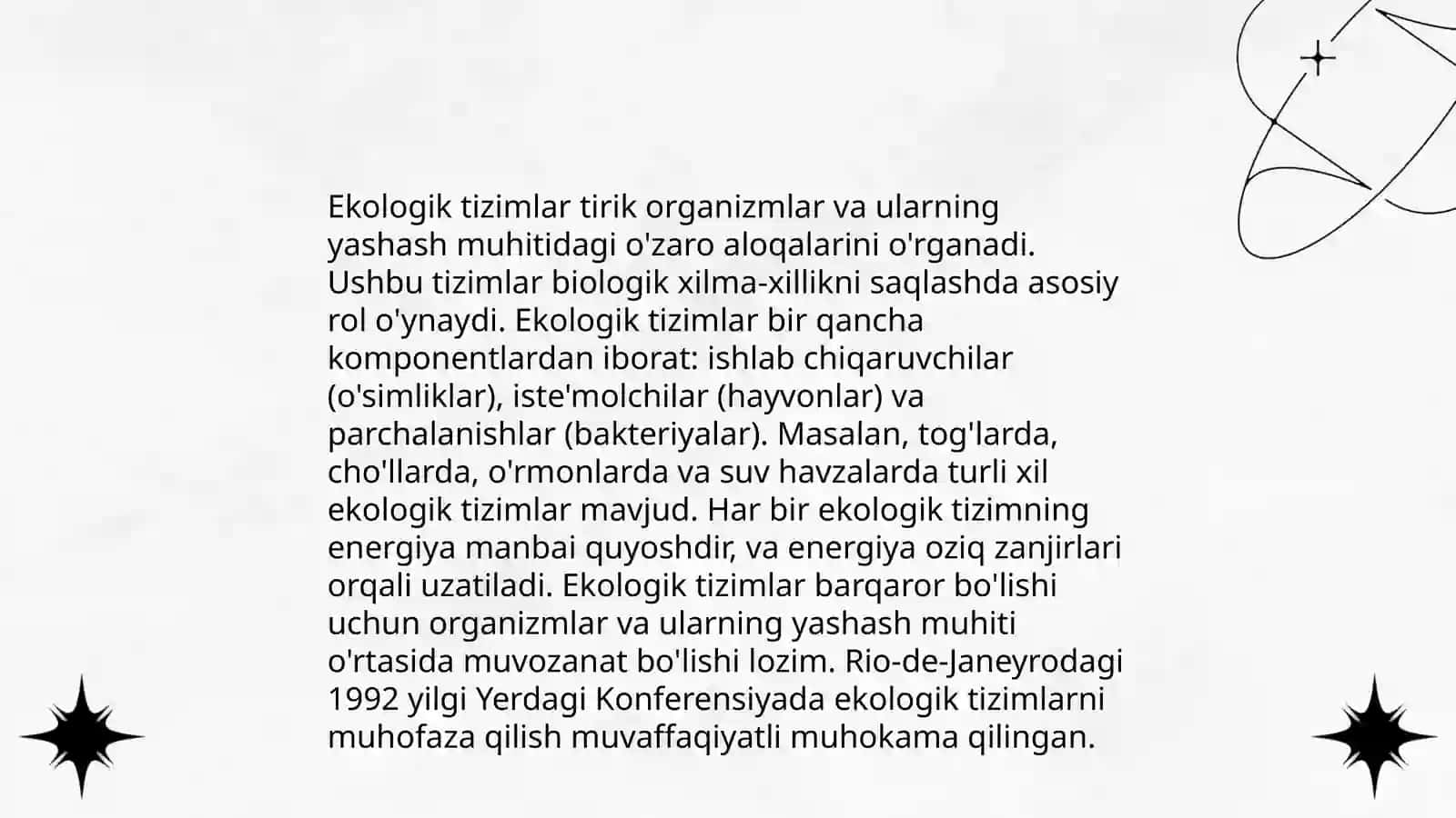 Ekologik tizimlar va ularning xususiyatlari 3