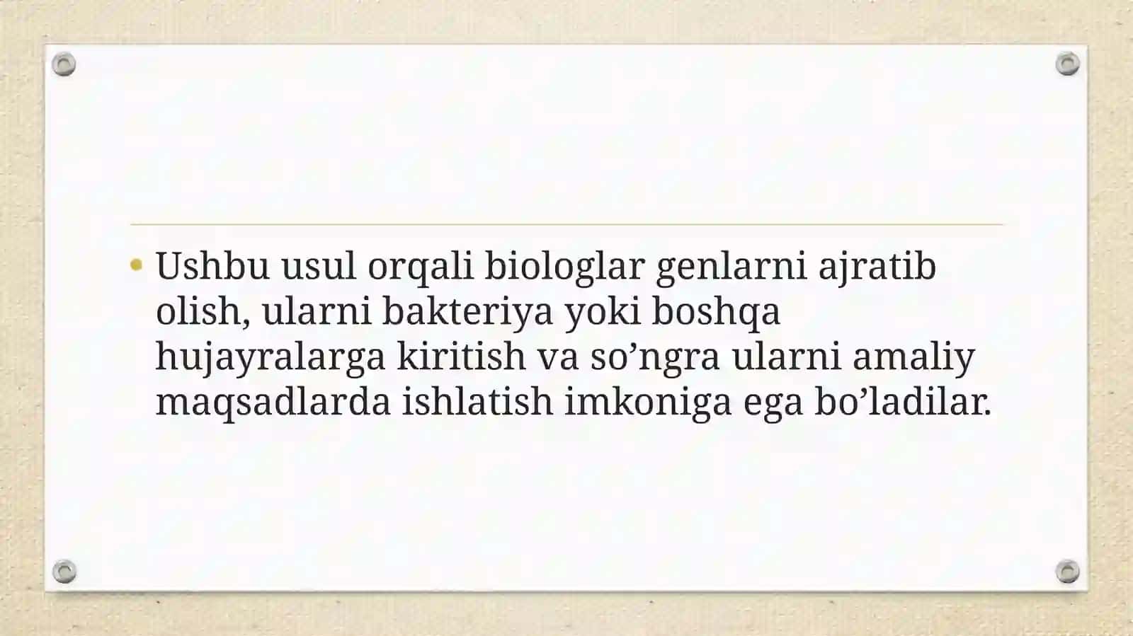 Tibbiyotda DNK rekombinantlarni qo’llanilishi 3