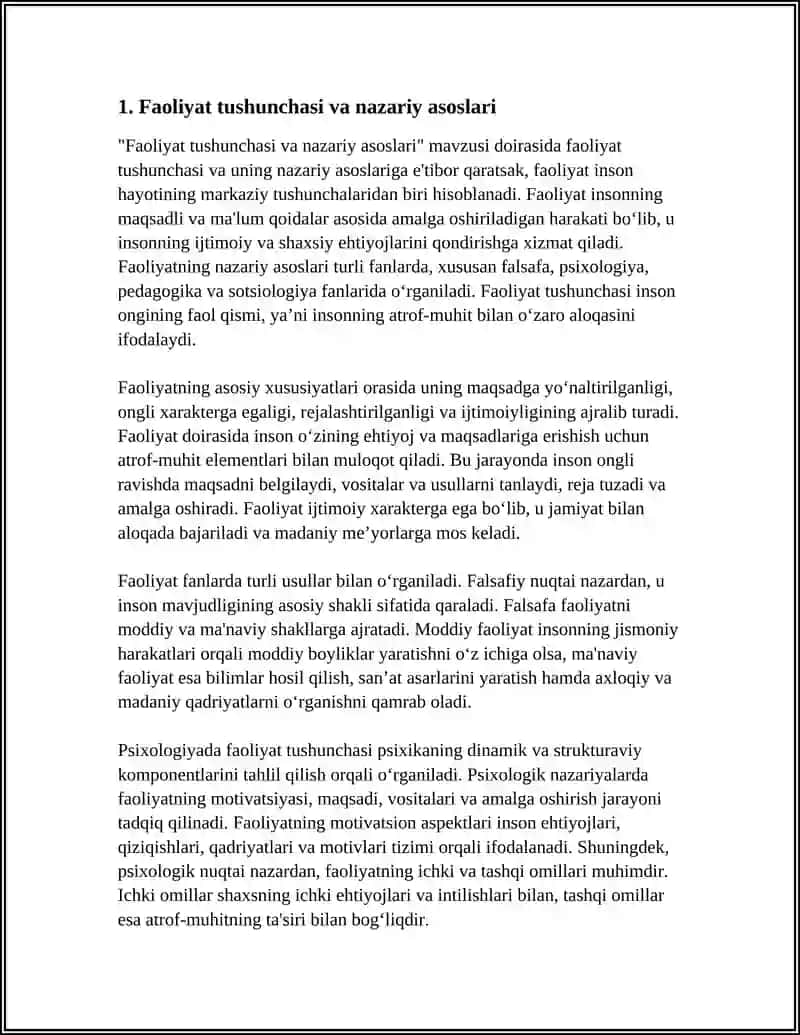 FALOLIYAT VA UNING TUZILISHI 3