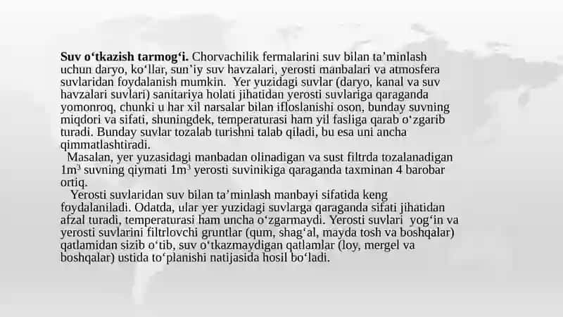 Ichkisuv ta'minoti zimlarida gisantexnika jixozlari 3