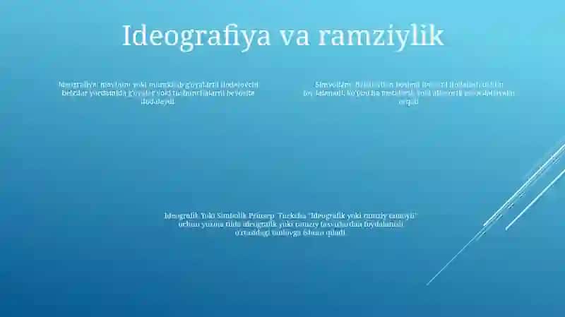 Ideografik Yoki Simbolik Prinsep 3