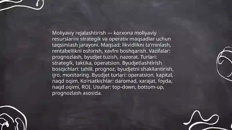 Moliyaviy menejment va moliyaviy munosabatlar 3