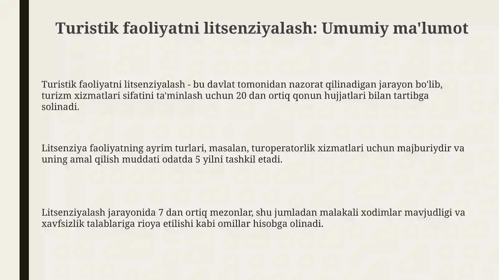 Turistik faoliyatlarni litsenziyalash 3