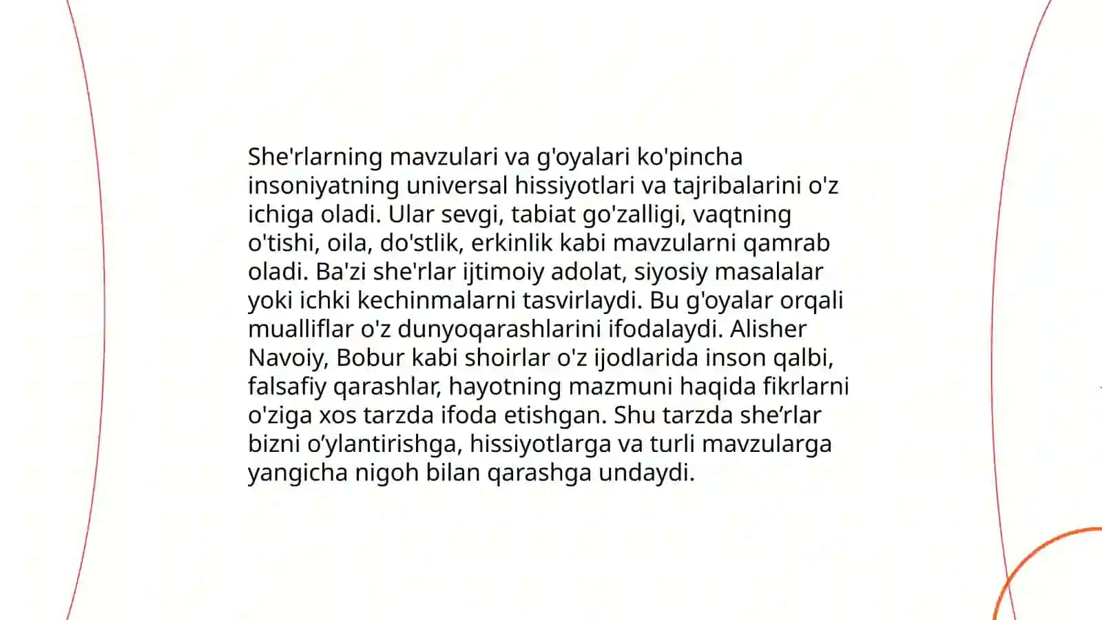 She'rlarning mavzulari va g'oyalari 3
