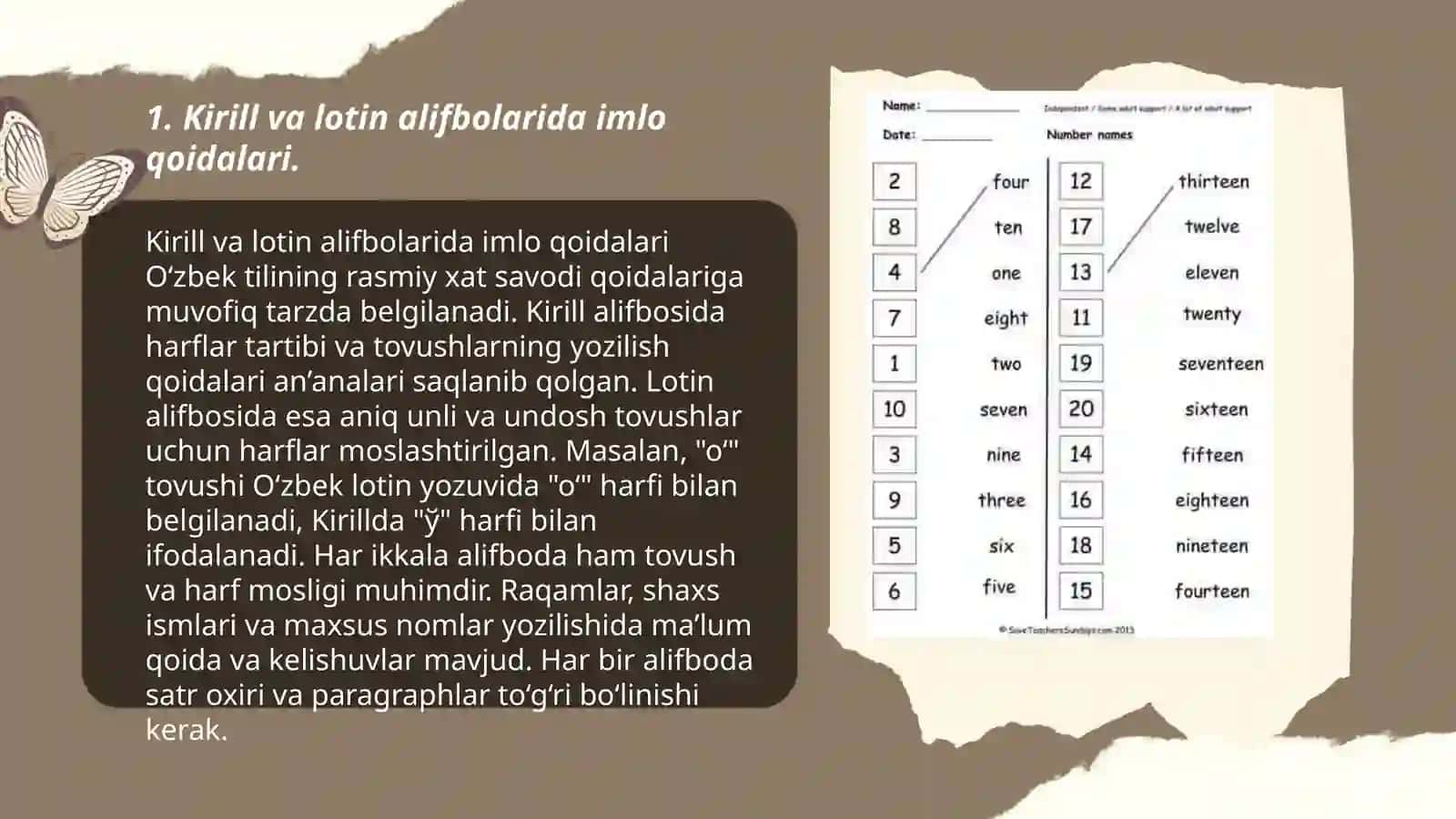 Kirill va lotin alifbolarida imlo qoidalari 3