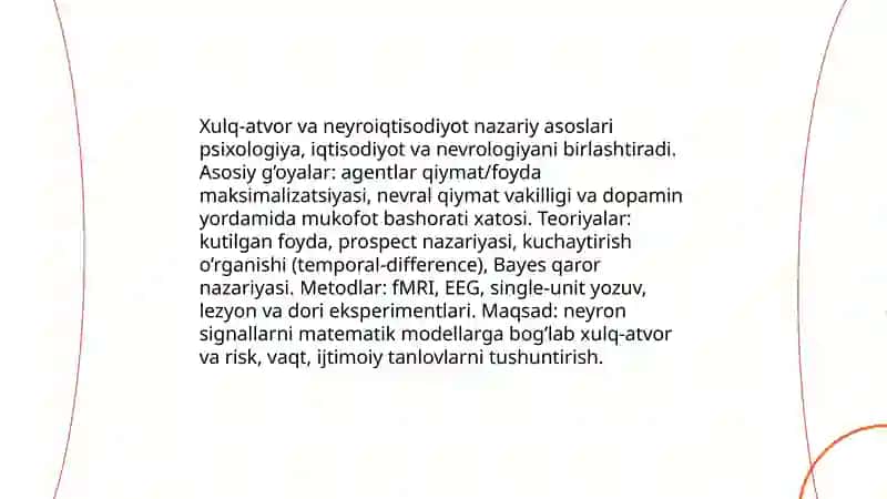 Xulq atvor va neyroiqtisodiyot 3