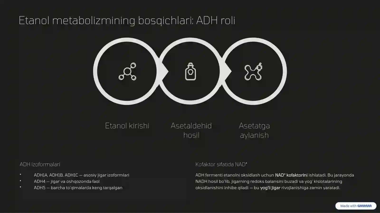Etanol metabolizmi: Asosiy jarayonlar va ALDH izoformalari 3