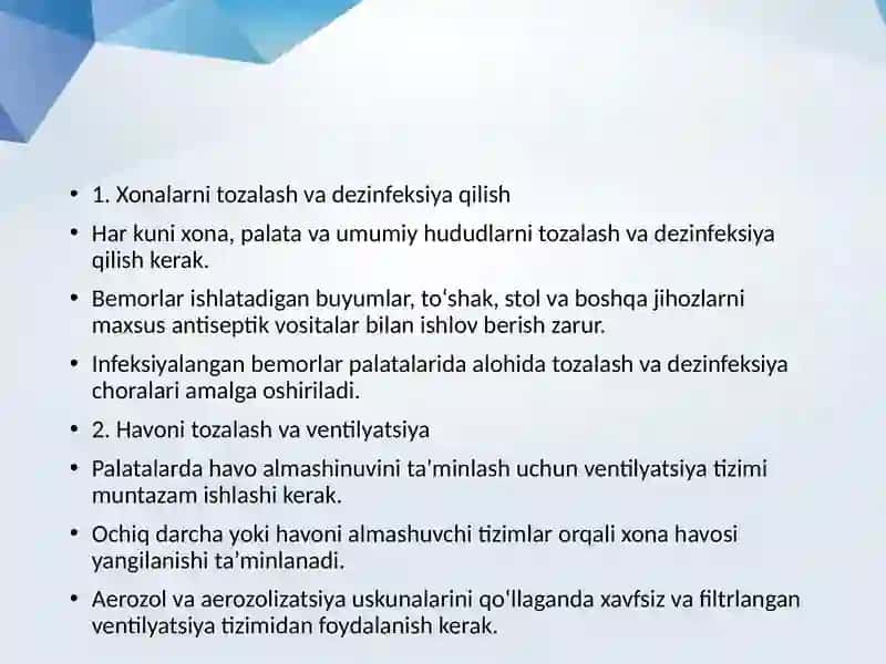 Shifoxona sanitar-gigienik ishlash tartibi 3