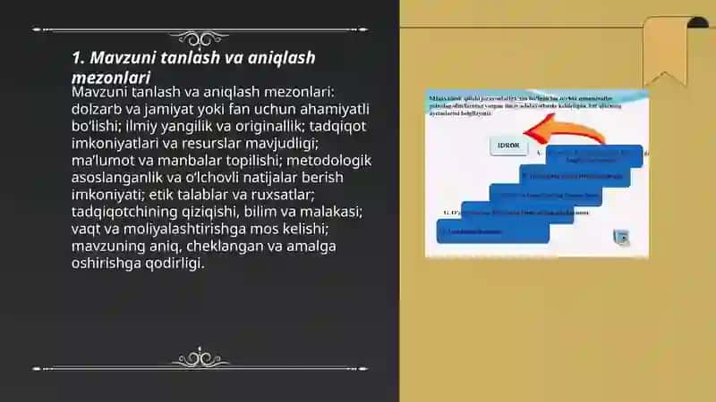 Mavzuga oid tadqiqot va uni olib borish jarayonlari 3